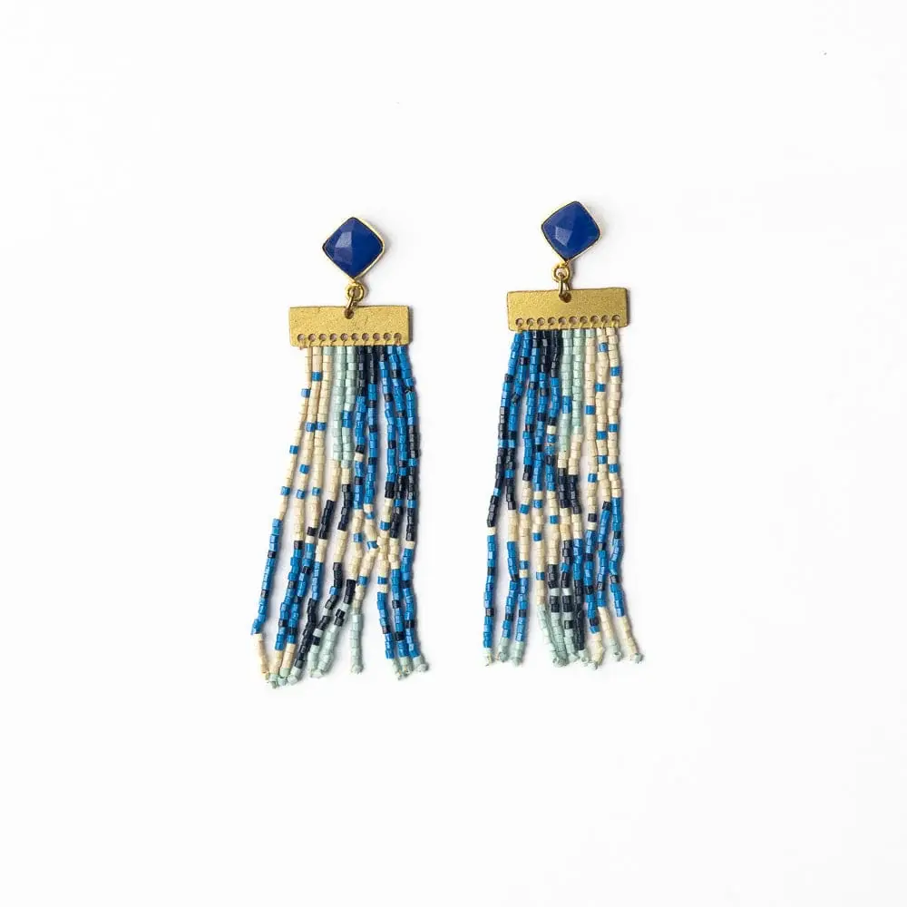 Ink + Alloy Lilah Semi-Precious Stone Post Earrings