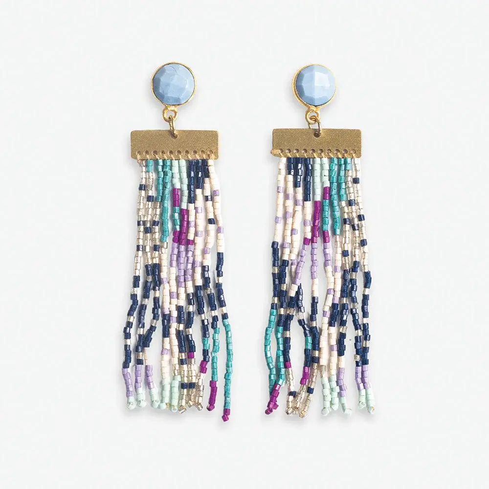 Ink + Alloy Lilah Semi-Precious Stone Post Earrings