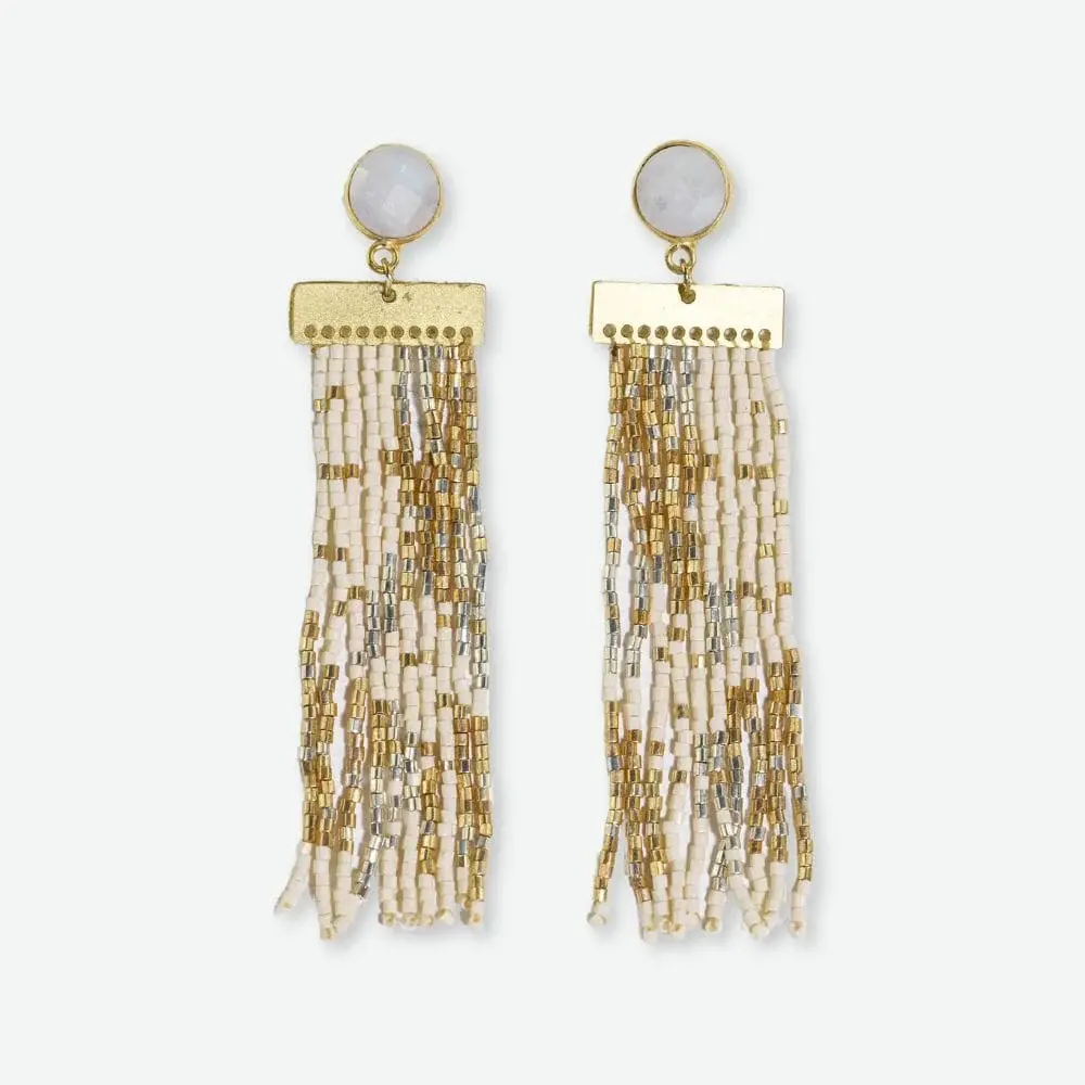 Ink + Alloy Lilah Semi-Precious Stone Post Earrings