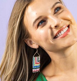 Ink + Alloy Paige Ascending Fringe Earrings Rio