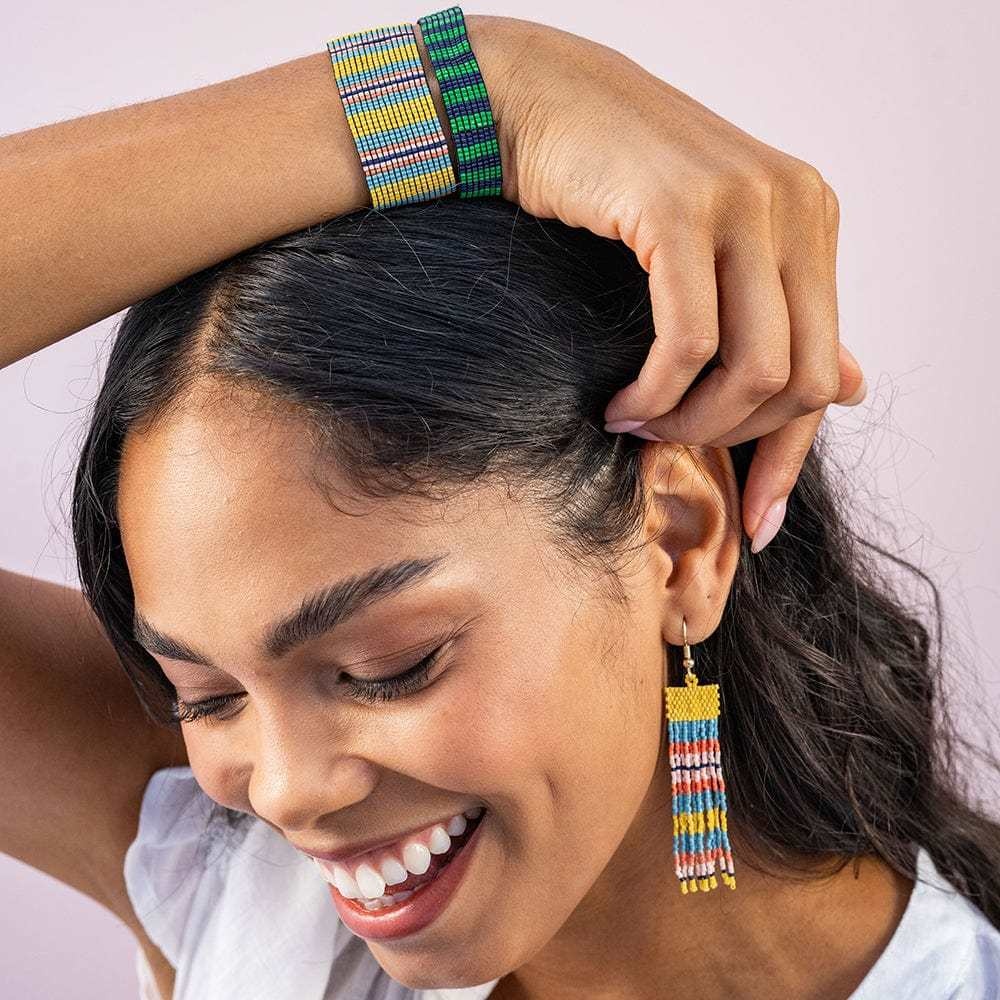 Ink + Alloy Billie Mixed Stripes Earrings