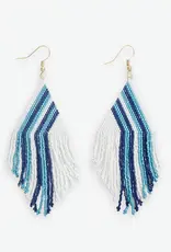 Ink + Alloy Haley Falling Lines Earrings Blue