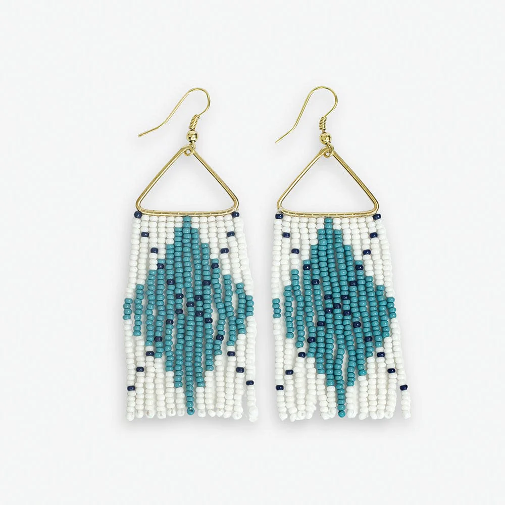 Ink + Alloy Whitney Argyle Fringe Earrings