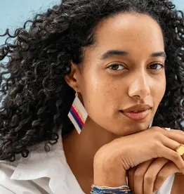 Ink + Alloy Frida Bead Fringe Earrings