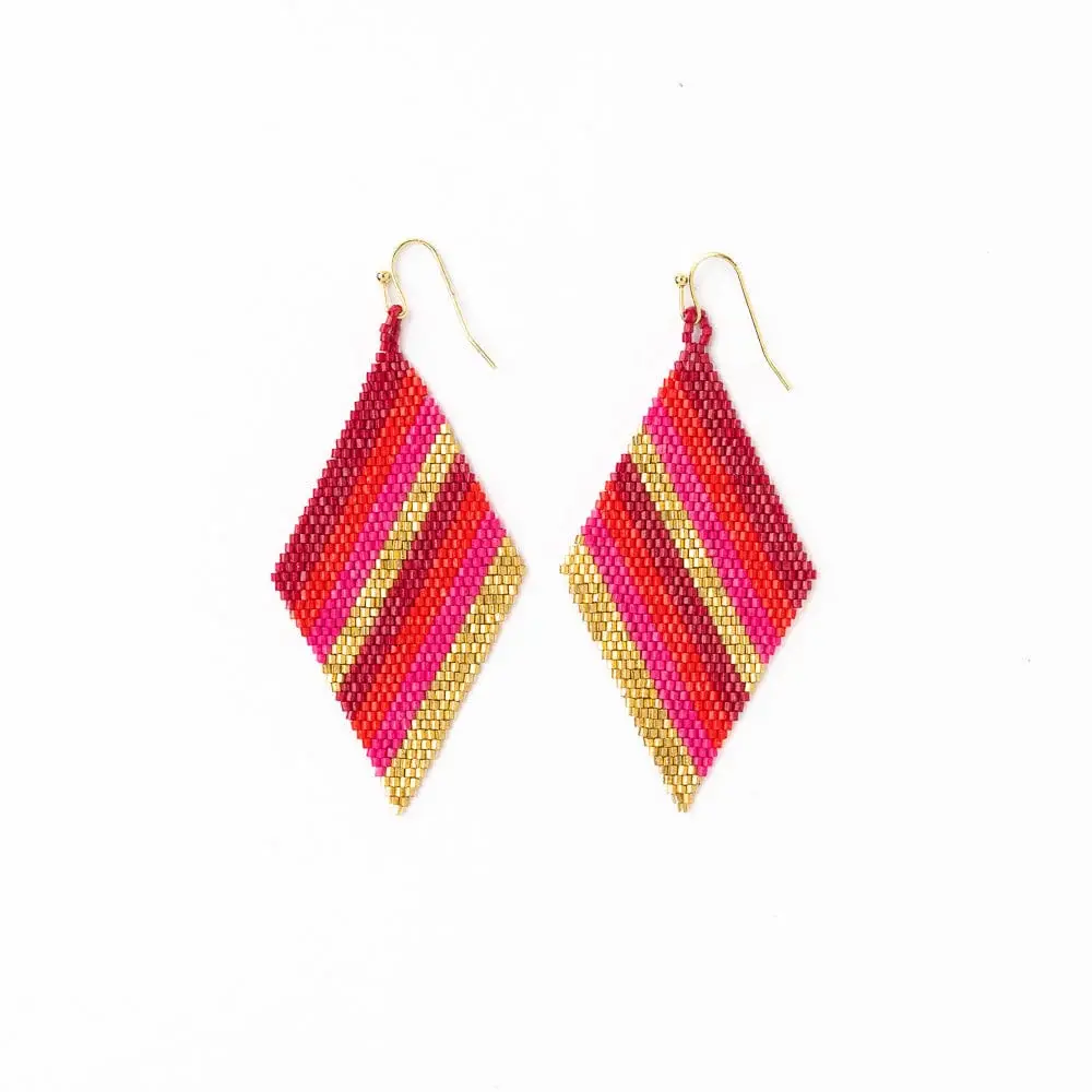 Ink + Alloy Frida Bead Fringe Earrings