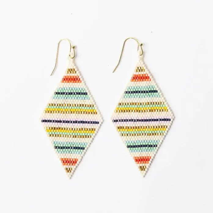 Ink + Alloy Frida Bead Fringe Earrings