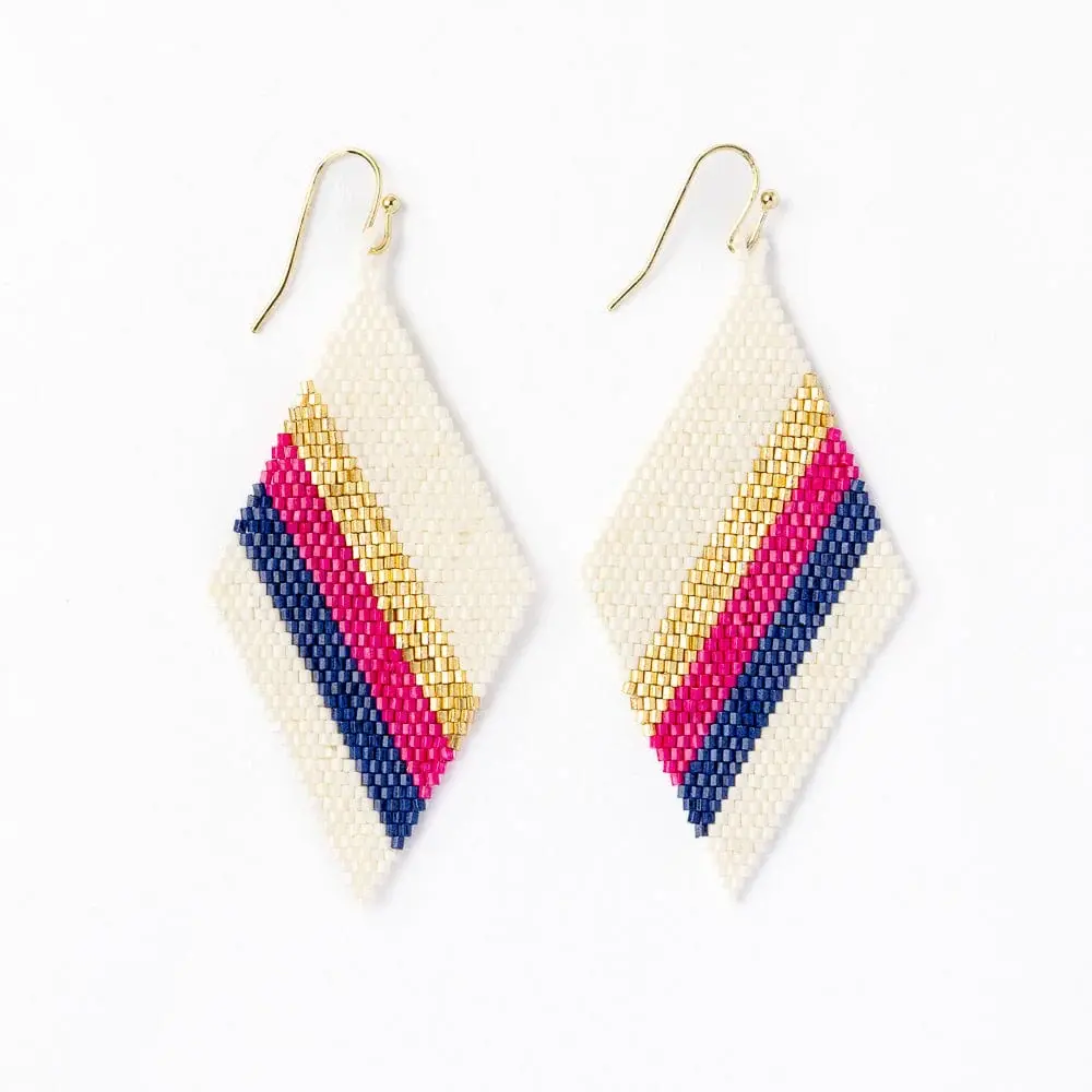 Ink + Alloy Frida Bead Fringe Earrings