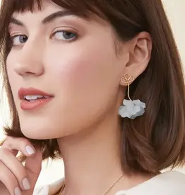 Spartina Corolla Stem Earrings Blue