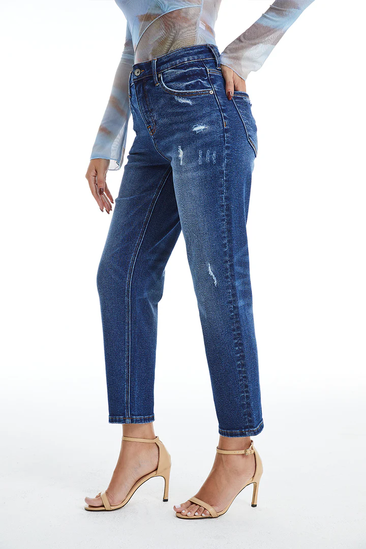 Bayeas HIgh Rise Tapered Jean Bluebell
