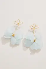 Spartina Corolla Stem Earrings Blue