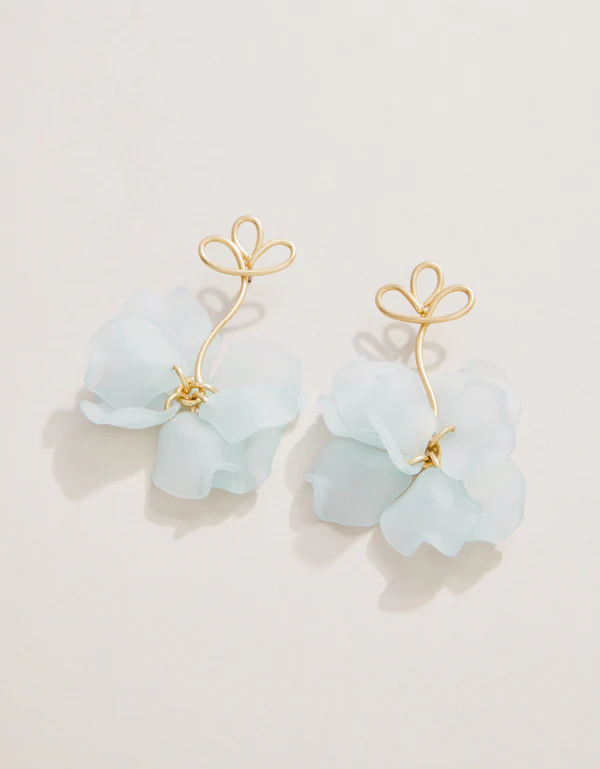 Spartina Corolla Stem Earrings Blue