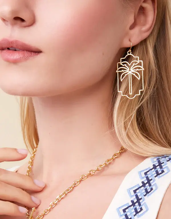 Spartina Palm Geo Earrings