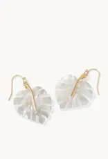 Spartina Monstera Earrings Pearlescent