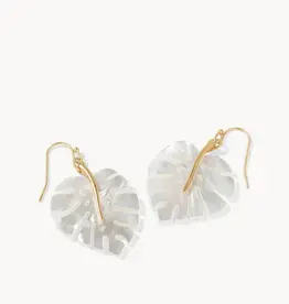 Spartina Monstera Earrings Pearlescent
