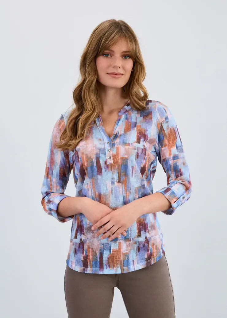 French Dressing Henley Top Rookery