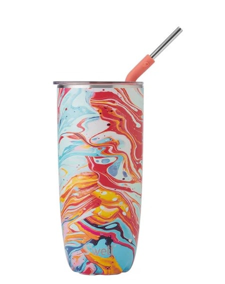 S'well 24oz Tumbler w/ Straw Marble Swirl