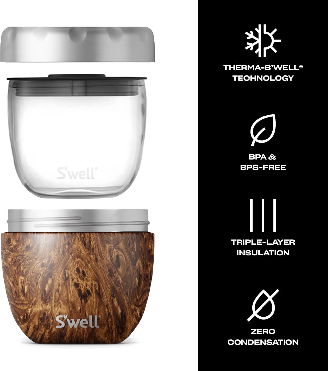 S'well Eats 2 in 1 Bowl Teak