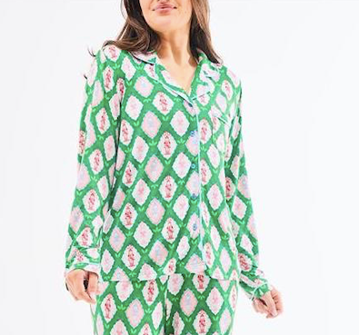 Mary Square Christmas Cavalry PJ Top