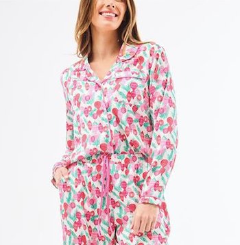 Mary Square Trim the Tree PJ Top