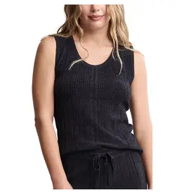 Barefoot Dreams Cable Knit Tank Black