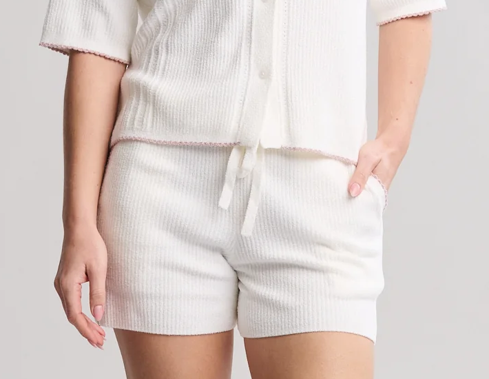 Barefoot Dreams Scallop Short Pearl