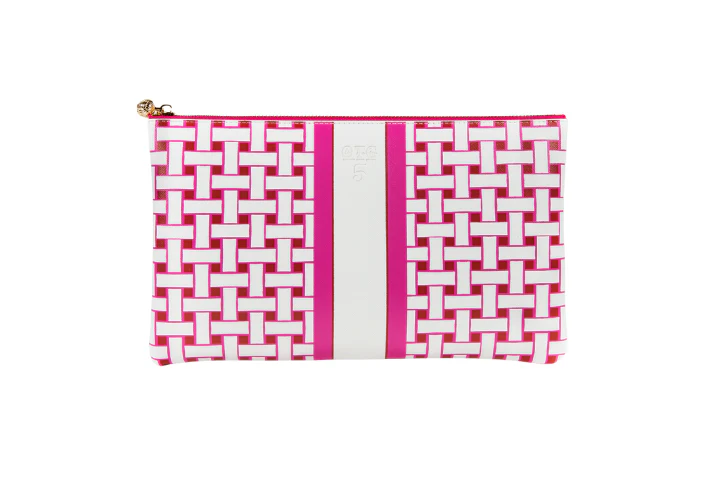 OTG Laura Weave Hot Pink Clutch