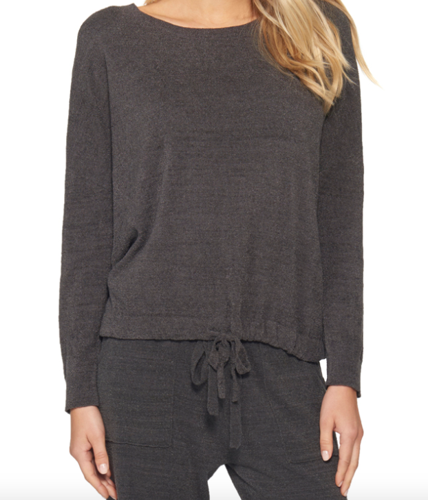 Barefoot Dreams Slouchy Pullover Carbon