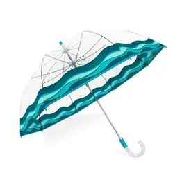 Trina Turk Clear Bubble Umbrella - Waves Of Capri