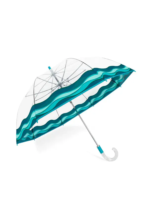Trina Turk Clear Bubble Umbrella - Waves Of Capri
