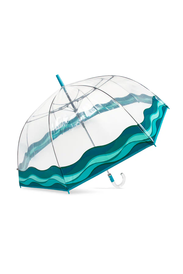 Trina Turk Clear Bubble Umbrella - Waves Of Capri