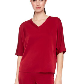 Up Belize Satin Top Lava