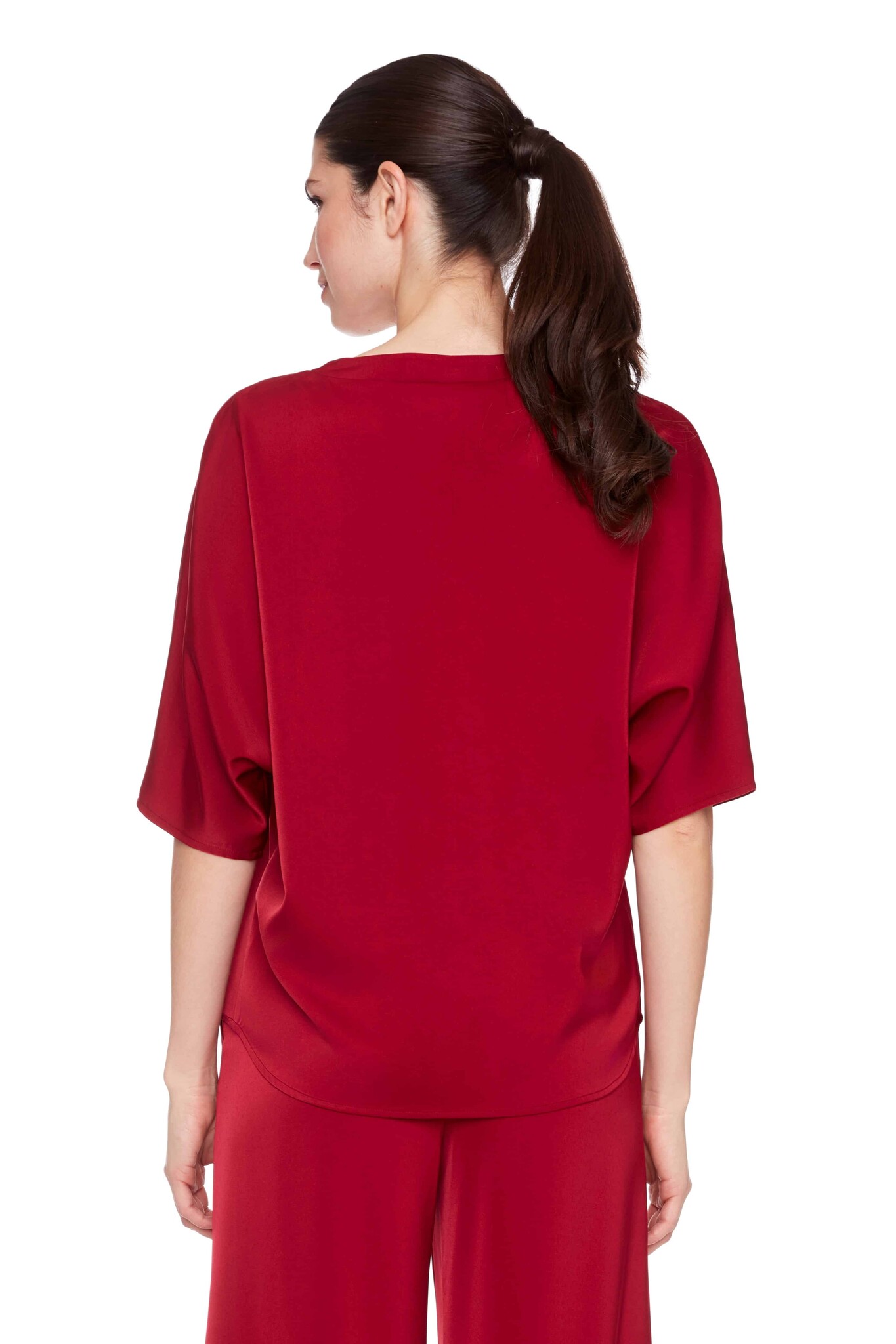 Up Belize Satin Top Lava