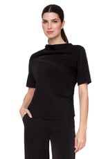 Up Belize Cowl Neck Top Black