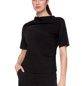 Up Belize Cowl Neck Top Black