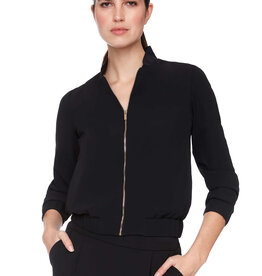 Up Vegan Silk Bomber Jacket Black