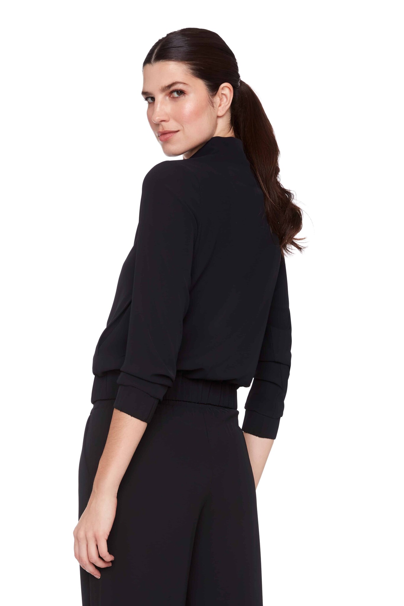 Up Vegan Silk Bomber Jacket Black