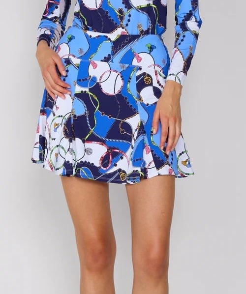 G Lifestyle Godet Skort Blue Link