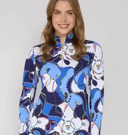 G Lifestyle Quarter Zip Top Blue Link