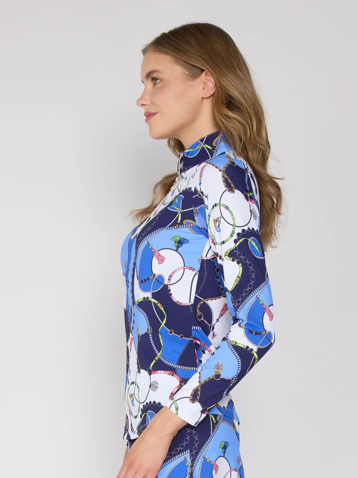 G Lifestyle Quarter Zip Top Blue Link