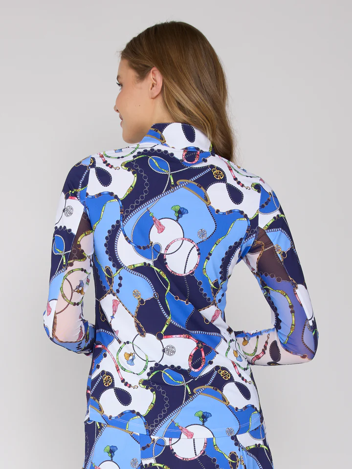 G Lifestyle Quarter Zip Top Blue Link