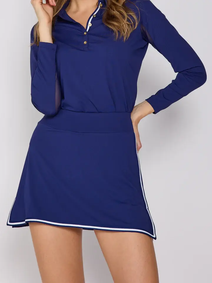 G Lifestyle Stripe Skort True Navy