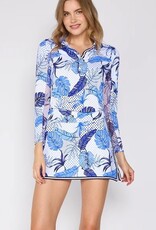 G Lifestyle Stripe Skort Blue Oasis