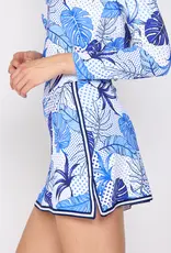 G Lifestyle Stripe Skort Blue Oasis