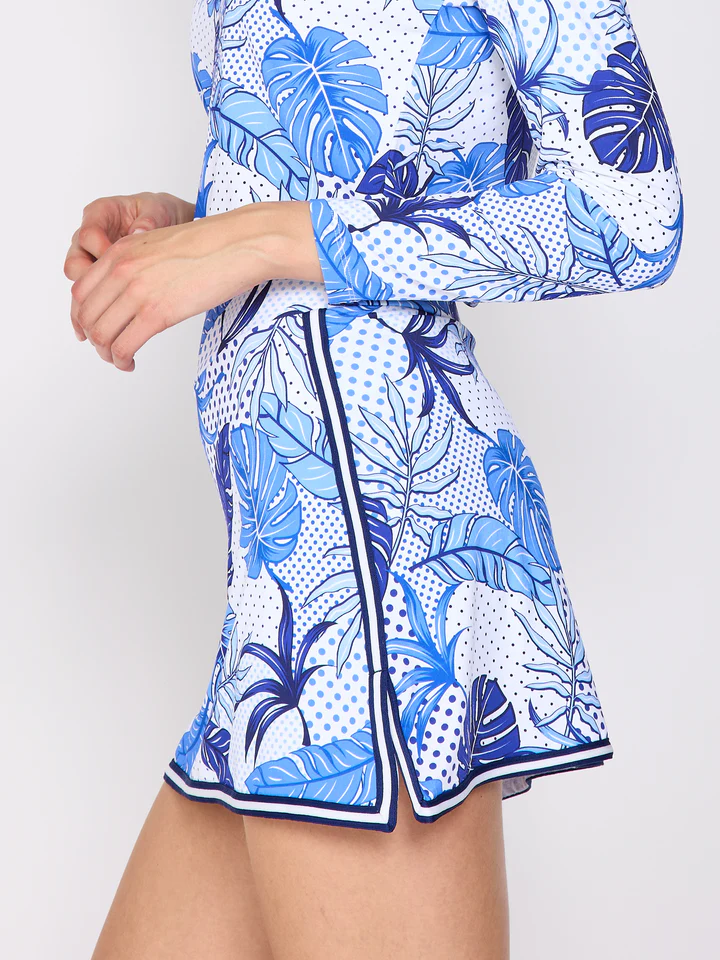 G Lifestyle Stripe Skort Blue Oasis