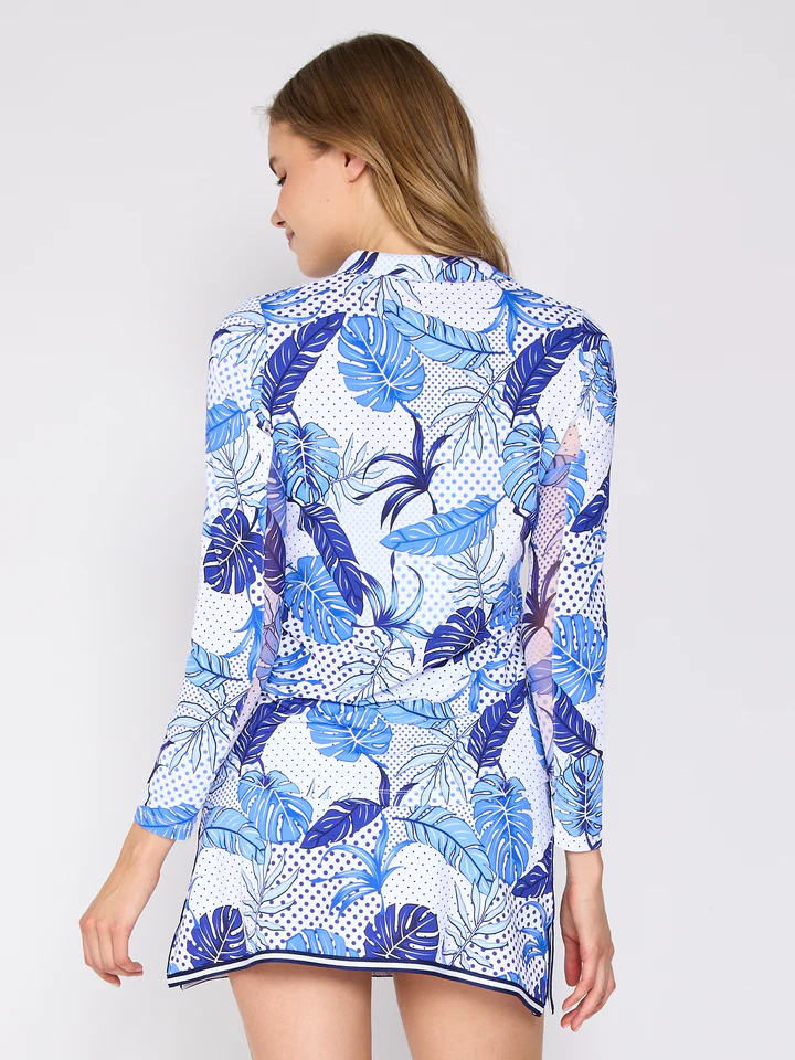 G Lifestyle Button Down Polo Blue Oasis