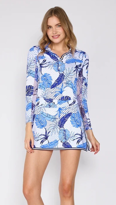 G Lifestyle Button Down Polo Blue Oasis