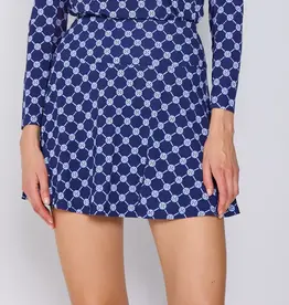 G Lifestyle Ruffle Skort Navy Geo