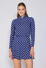 G Lifestyle Ruffle Skort Navy Geo