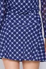 G Lifestyle Ruffle Skort Navy Geo