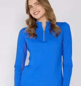 G Lifestyle Quarter Zip Top Royal Blue